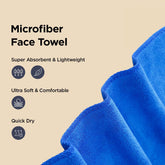 Kuber Industries Face Towel | Microfiber Hand Towel | Antibacterial Face Towel | Hair & Face Towel for Man | 400 GSM Towel | SHXS.. | Pack of 2 | Blue